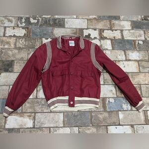 Vintage Sigallo Medium Maroon Burgundy Light Jacket